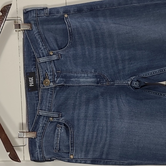 PAIGE Jeans Women's sz 31 Lennox Straight Leg Mid Rise Denim Jeans - Picture 3 of 11